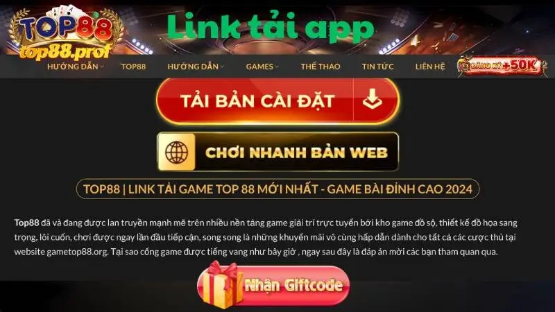 App TOP88 có tốc độ tải nhanh, ổn định và dễ cược an toàn