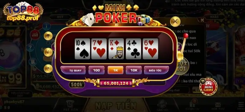 Giới thiệu sảnh minigame TOP88 “xanh chín”